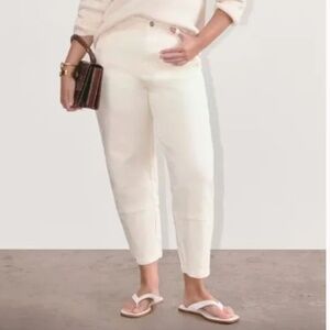 Everlane White Cropped Ankle Pants